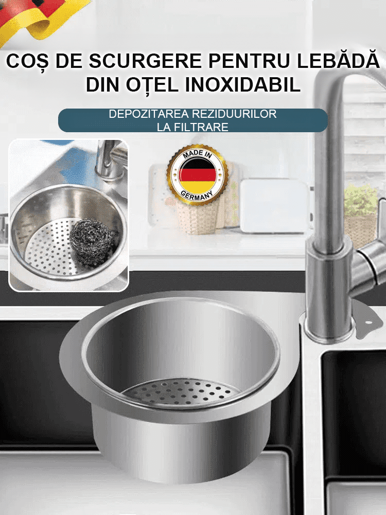 Coș de scurgere din oțel inoxidabil 304