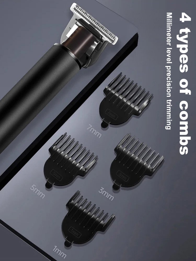 Silent and no-stuck hair Electric oil-cut carving hair clipper
