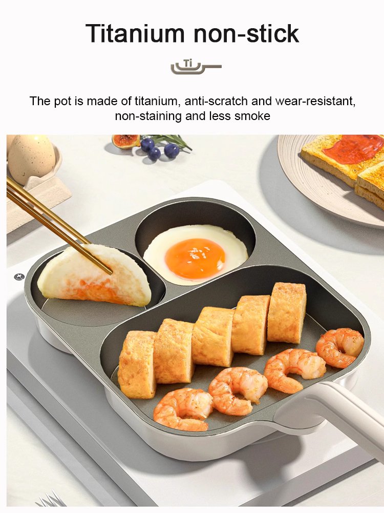 Uncoated partitioned healthy pot,Hand-forged nutritious non-stick pot