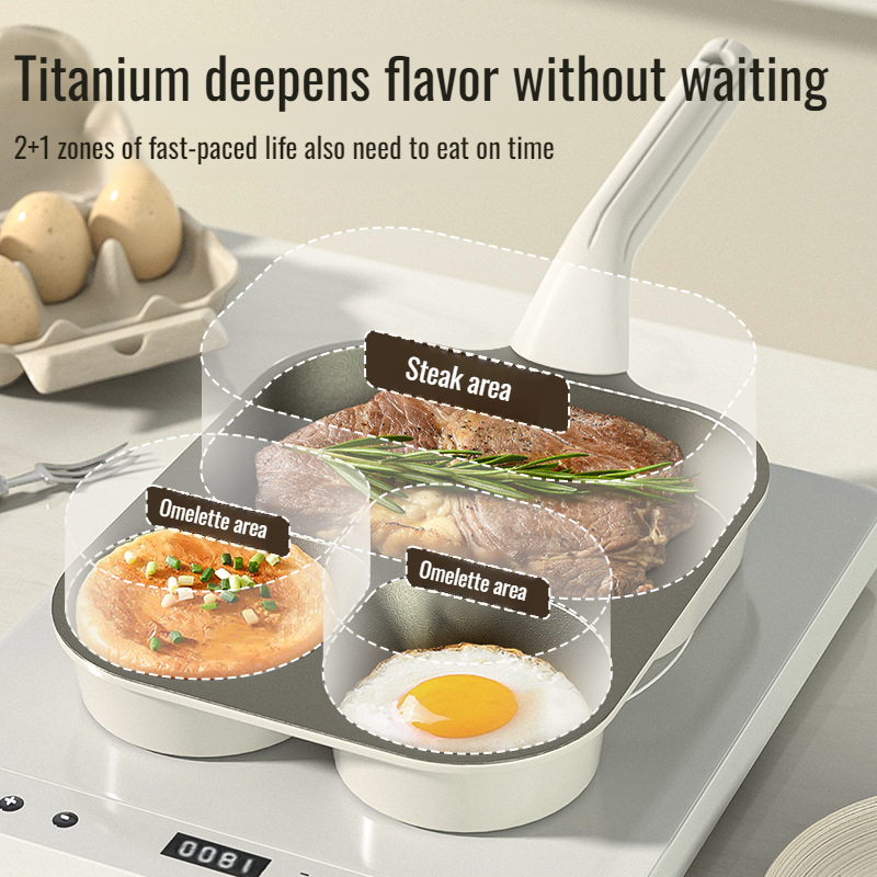 3 in 1 frying pan Home breakfast pan omelette pan