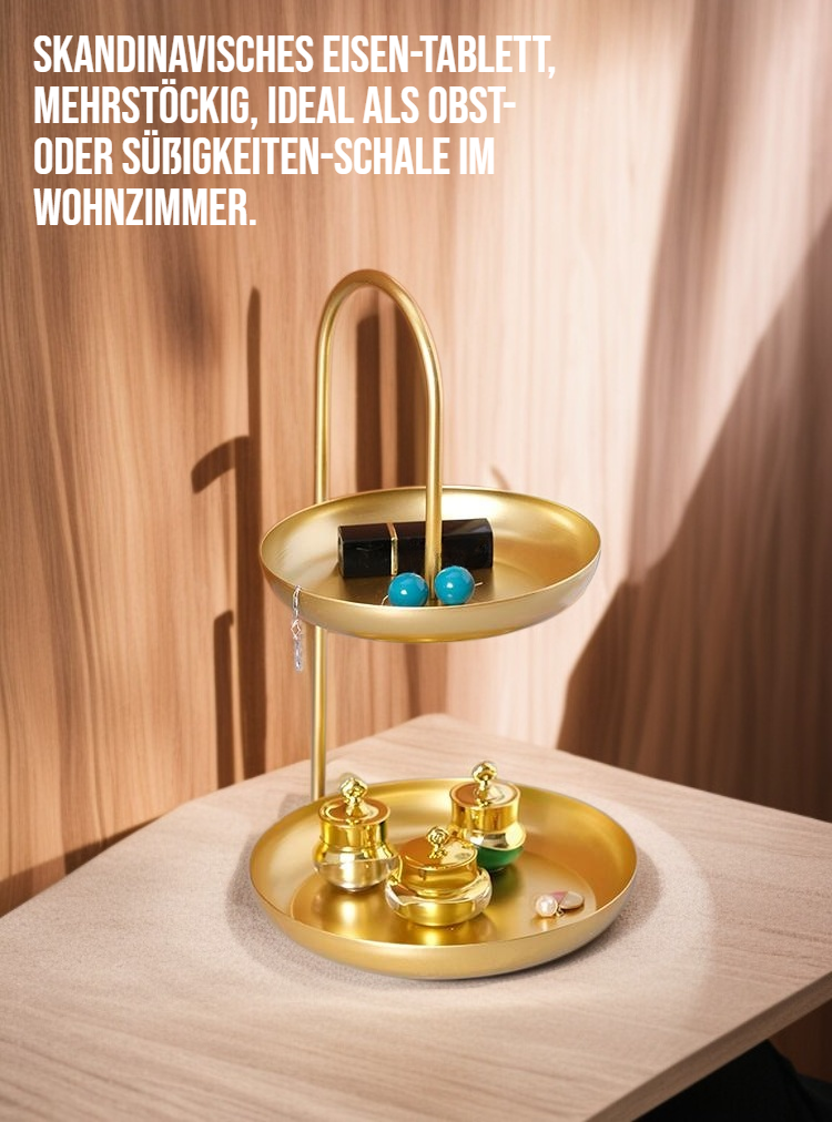 Robustes Obstbrett aus Eisen mit Doppelschicht