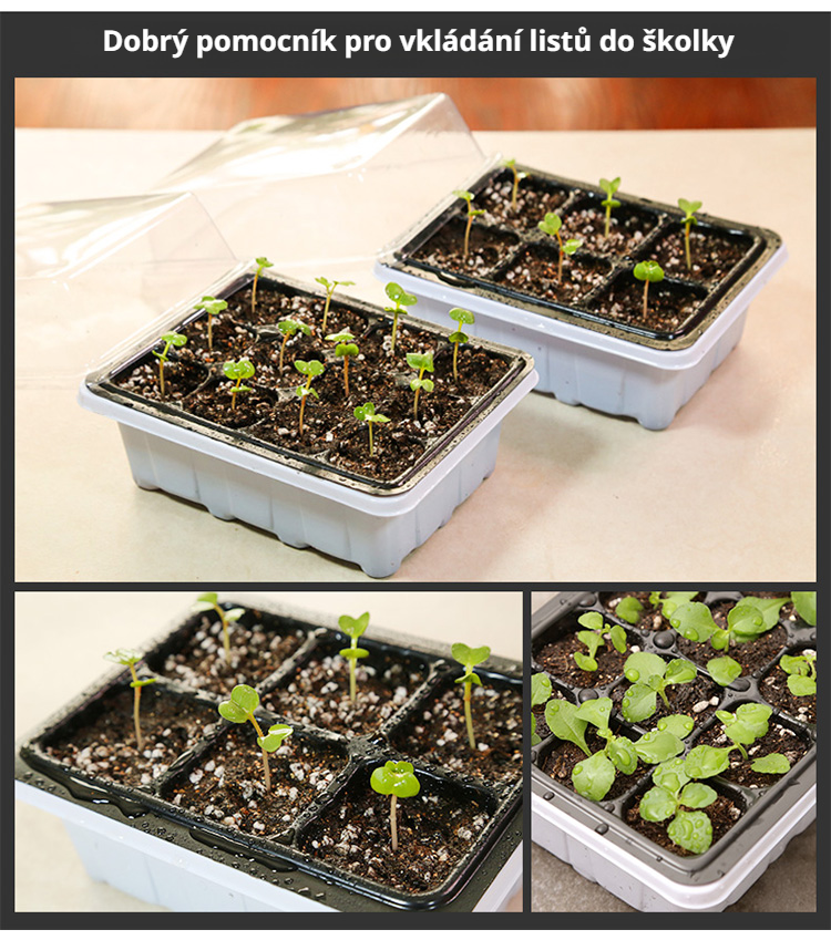 Sada plastových sadbovačů pro efektivní pěstování