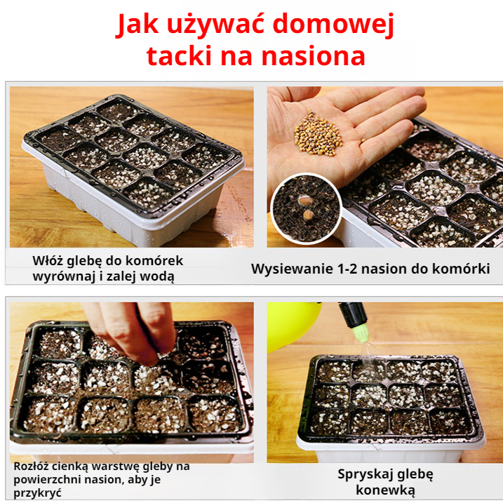 12-otworowa plastikowa skrzynka na sadzonki