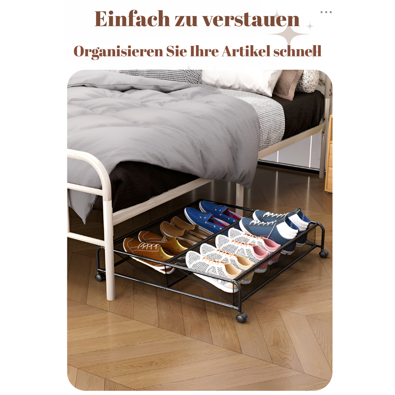 Aufbewahrungsregal aus Eisen für Schuhe und weitere Gegenstände