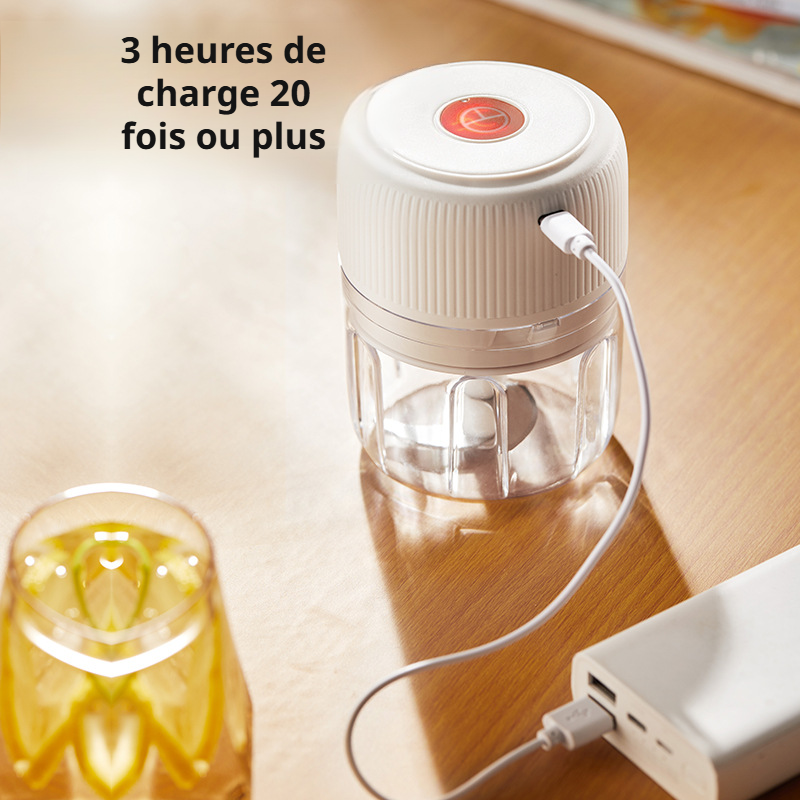 Machine à ail multifonction Contrôle sans fil Vitesse constante Capacité de 250 ml