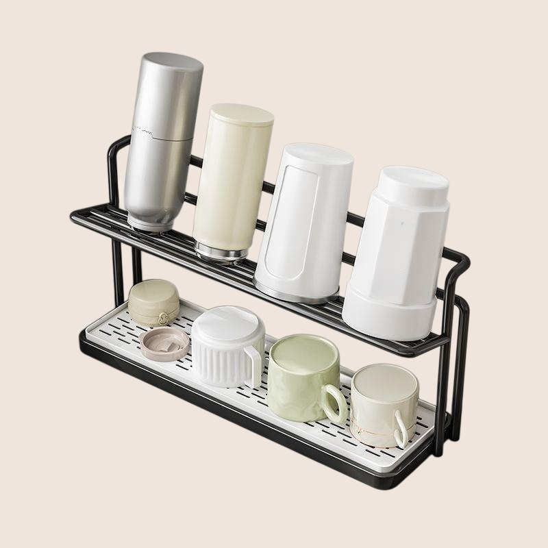 주방 테이블 층 물컵 진열대