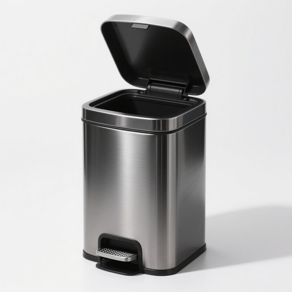 Coș de gunoi negru pentru birou, set de 2