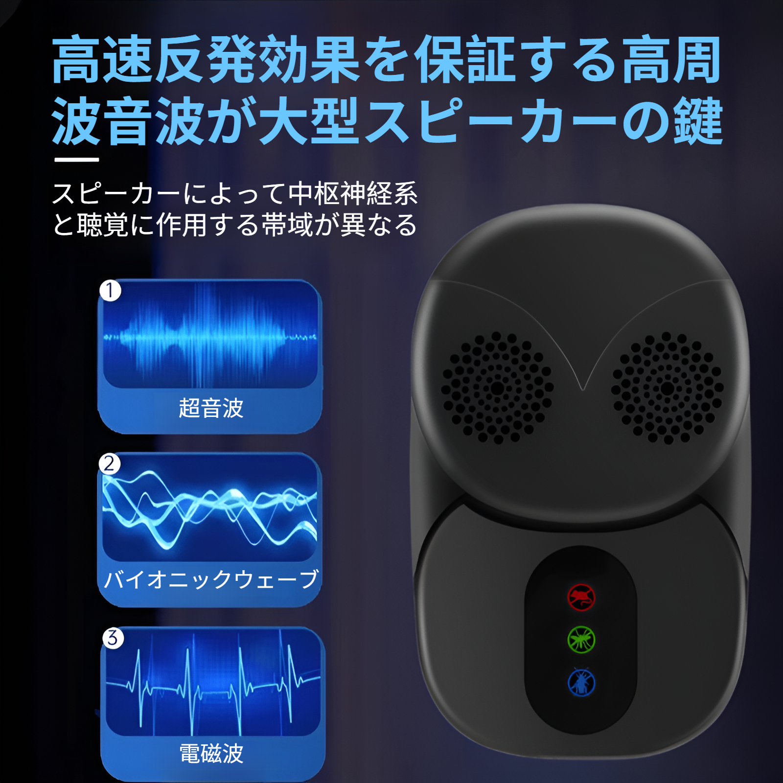 超音波ネズミ駆除器の製品画像