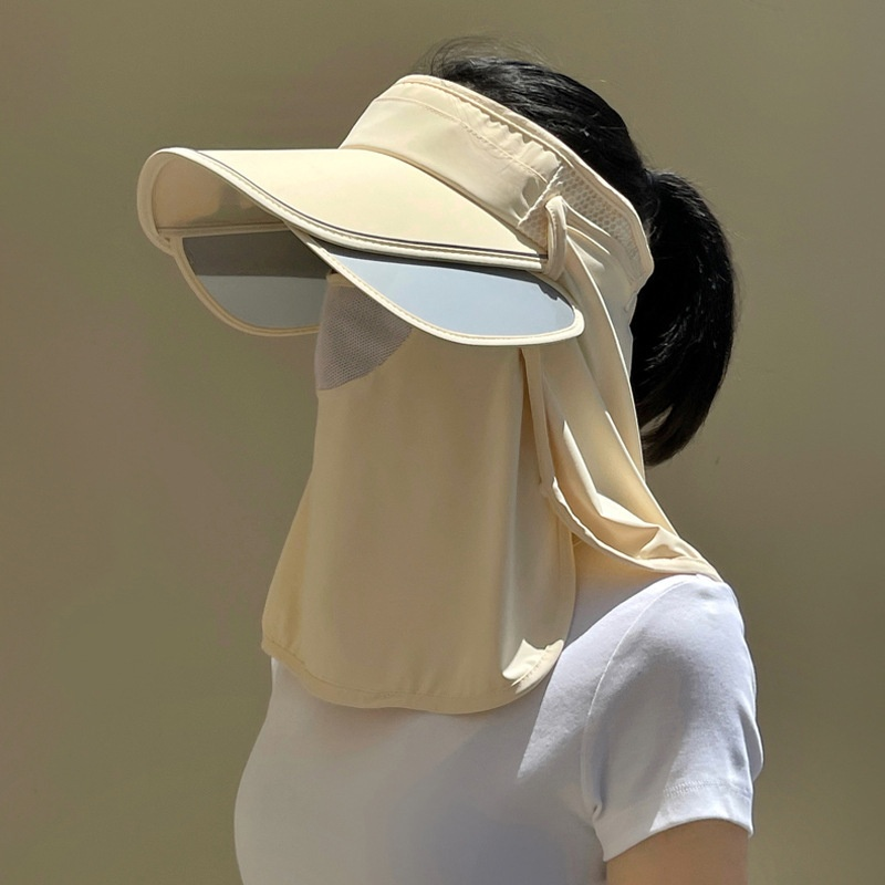 아웃도어 바이크 선캡 자외선 차단 벙거지 신축 챙 여름 빅 챙 마스크 선캡