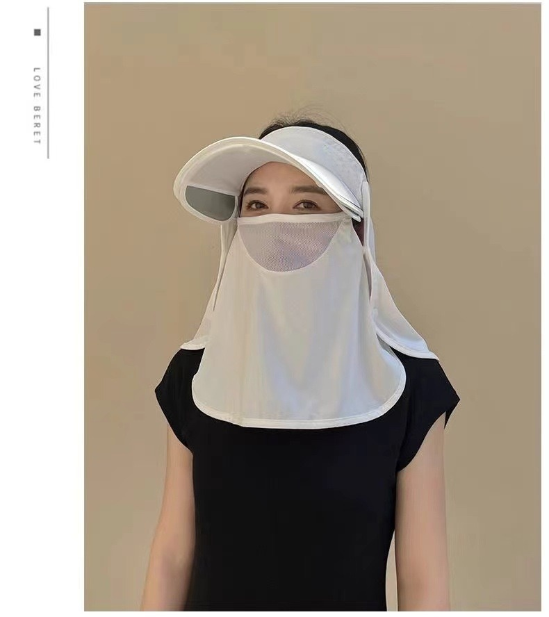 여성용 아웃도어 모자 여름 착용 사진