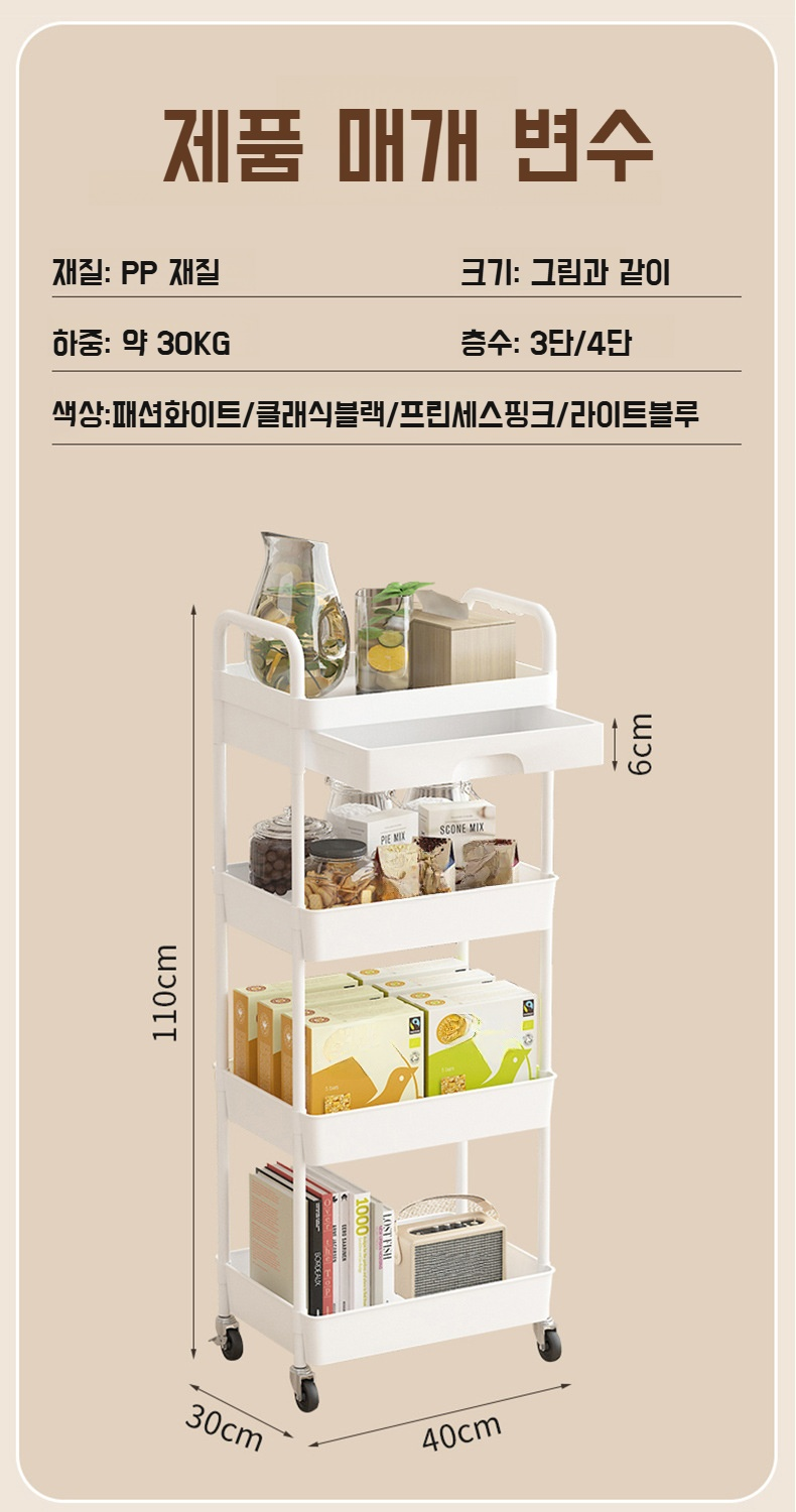 다양한 용도의 서랍형 선반