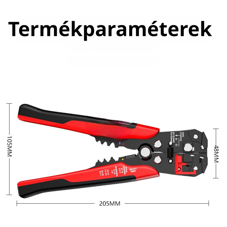  Állítható huzalcsupaszító és vágó, villanyszerelő szerszámkészlet