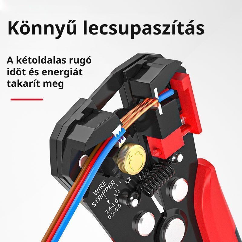  Állítható huzalcsupaszító és vágó, villanyszerelő szerszámkészlet