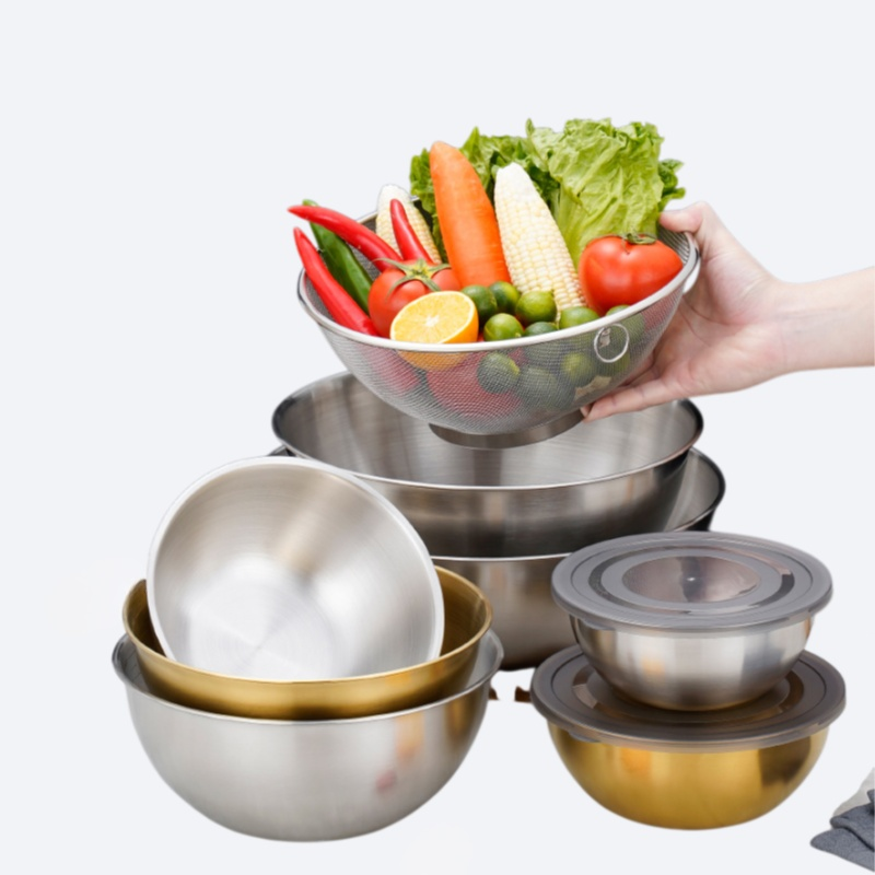 多機能ステンレス強化サラダボウル