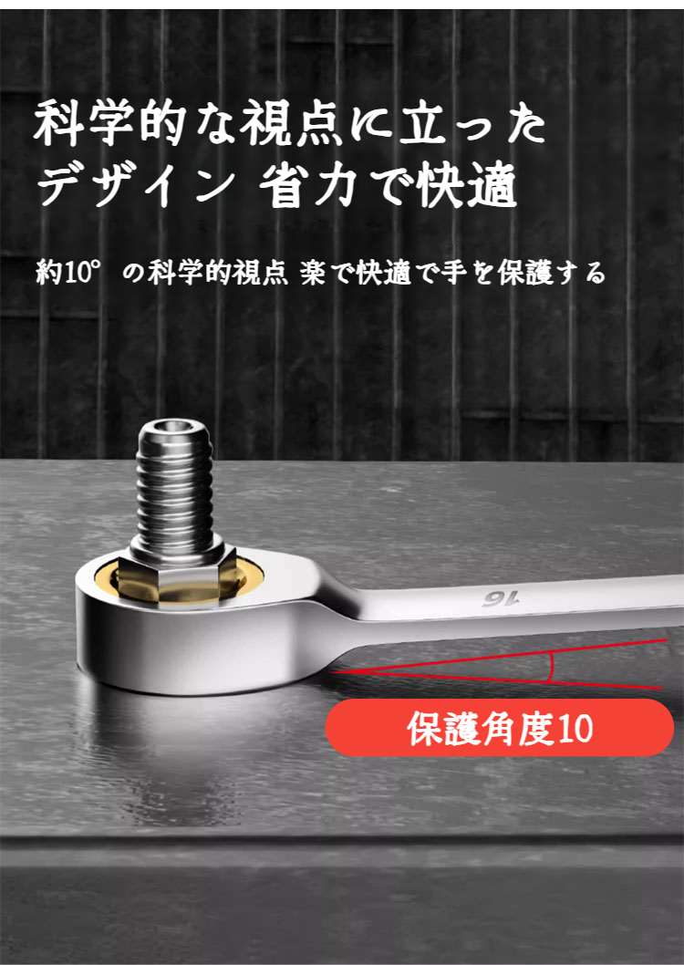 工具箱に収納されたレンチセットのイメージ