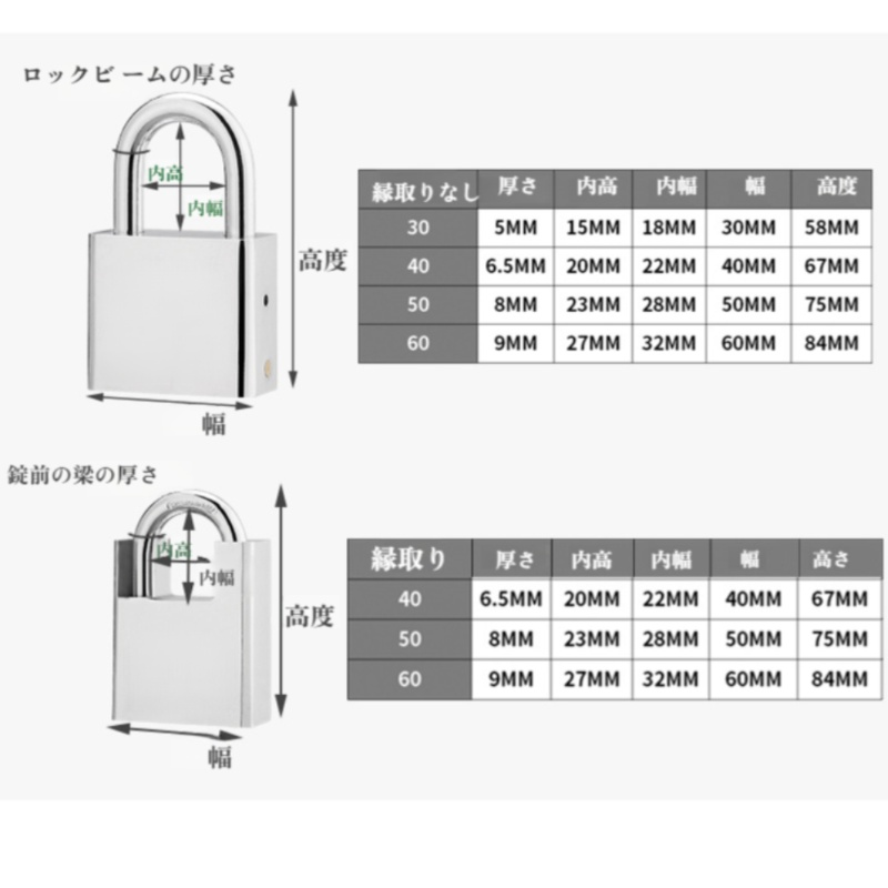 家庭用オリジナルこじ開け防止ロック 防錆三日月南京錠ロックヘッド 防水ロック解除ロックロック