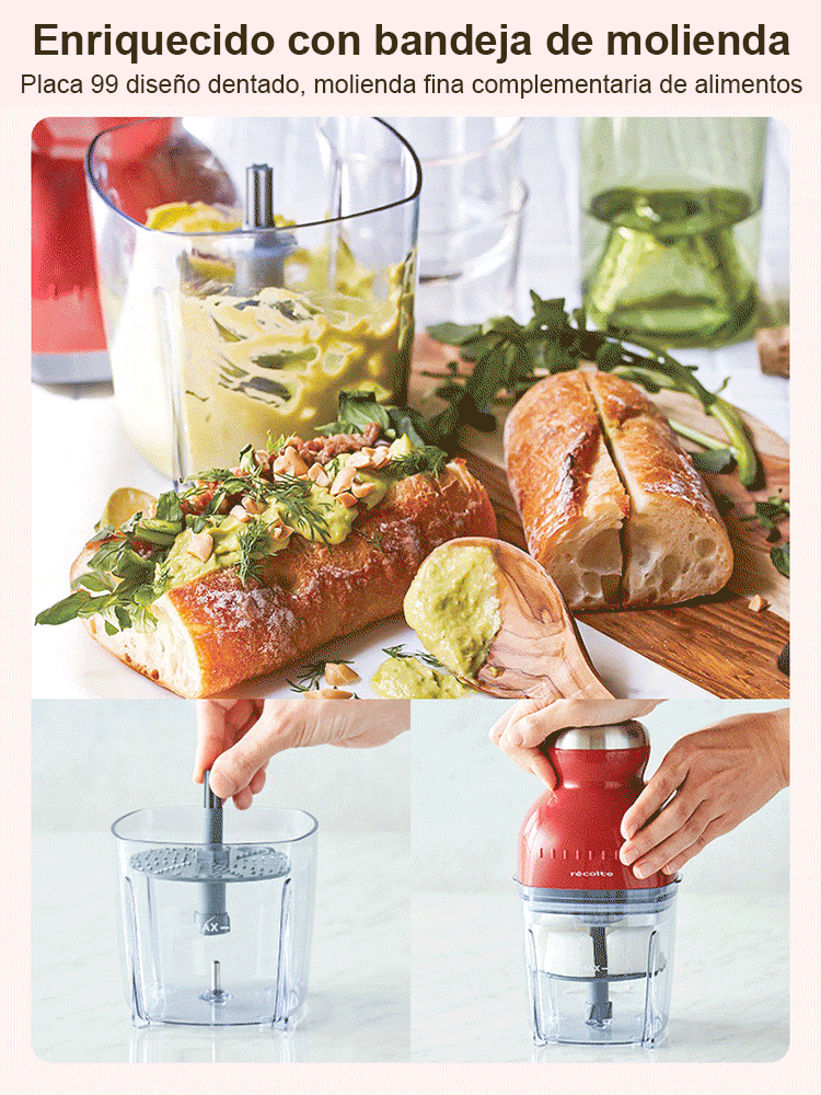 Procesador de alimentos eléctrico multifuncional