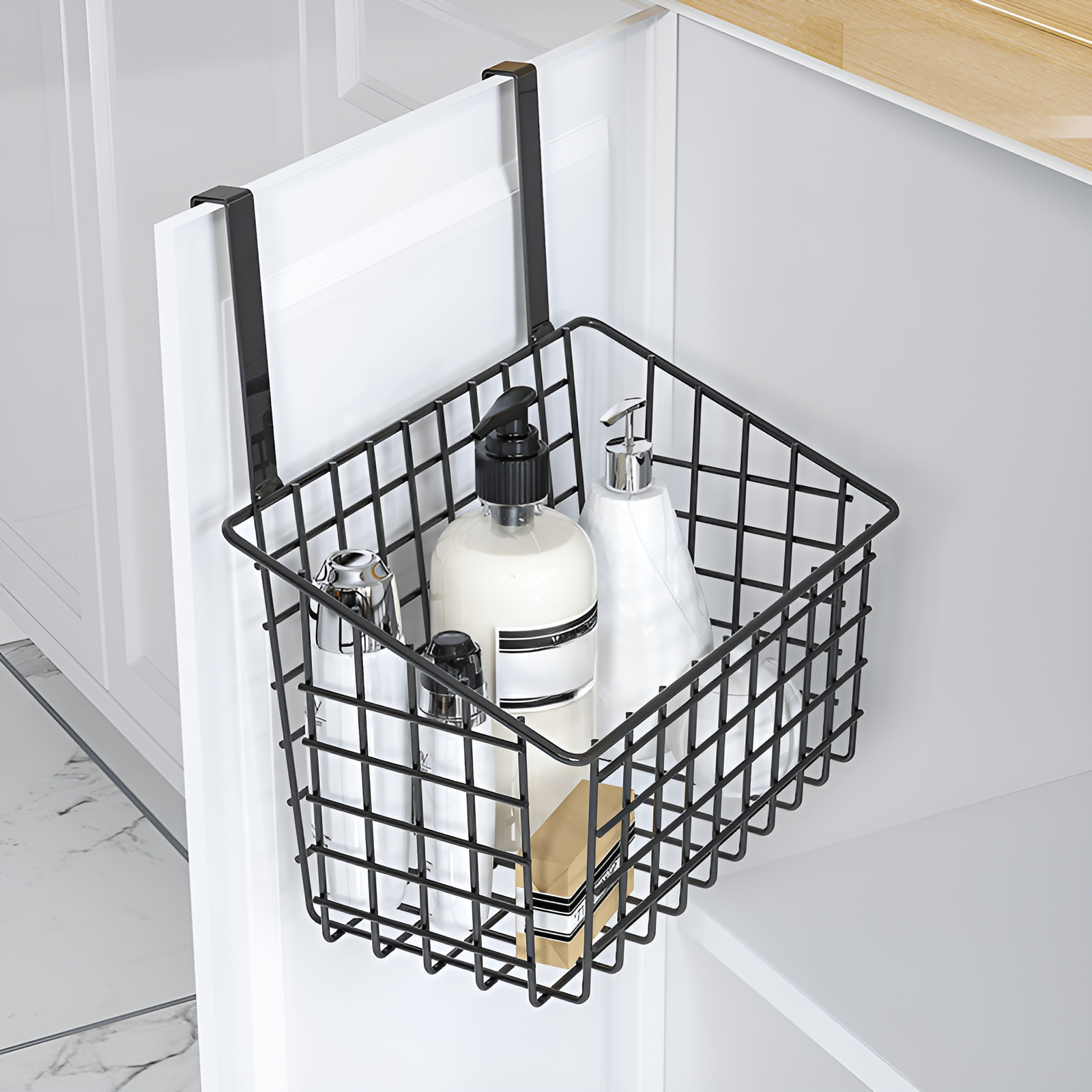 Hängen tür hinten rack lagerung korb bad küche balkon schrank tür rack hängen korb artefakt