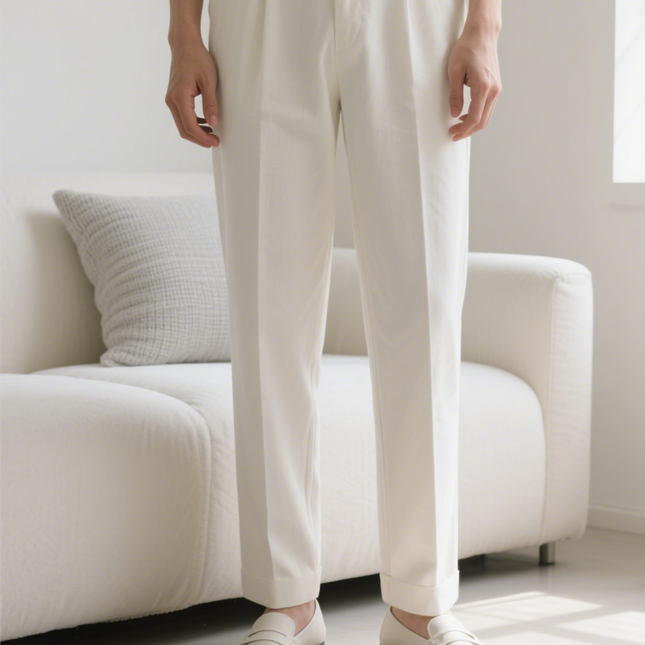 伸縮性抜群のメンズカジュアルパンツ