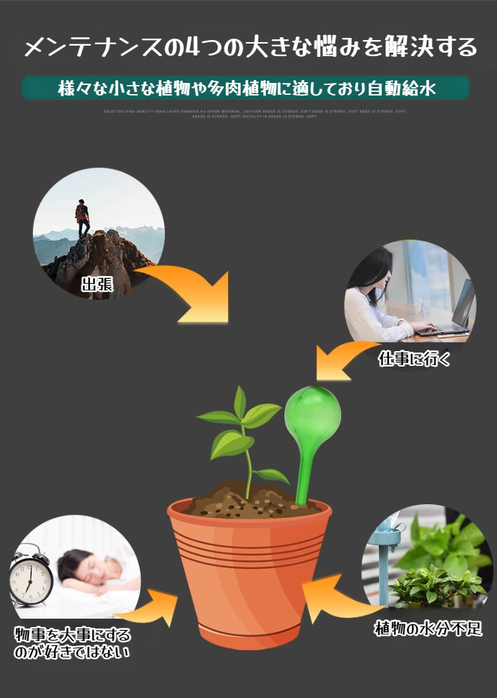 複数の植物に対応する給水器セット