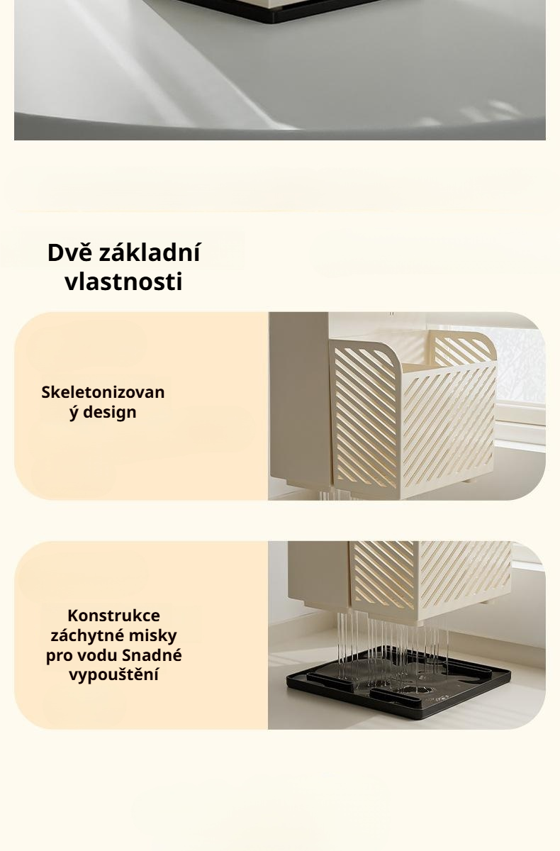 Držák na nože a hůlky v moderní kuchyni