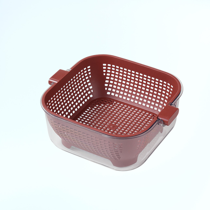 주방용 이중 배수 채반 세척 바구니