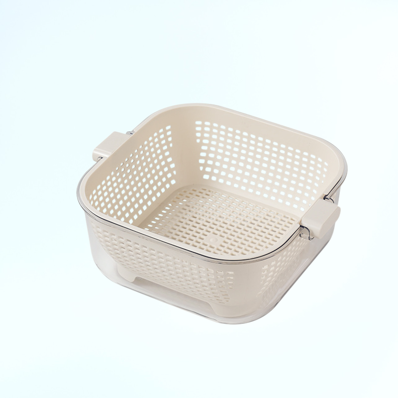 주방용 이중 배수 채반 세척 바구니