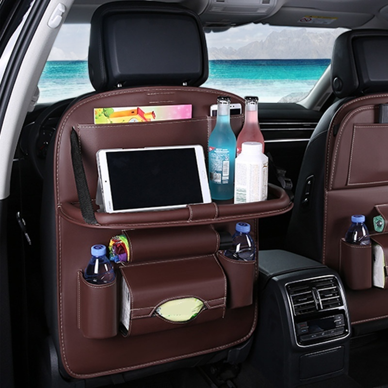 Organisateur de siège de voiture de rangement pliant multifonctionnel, siège arrière de voiture mult