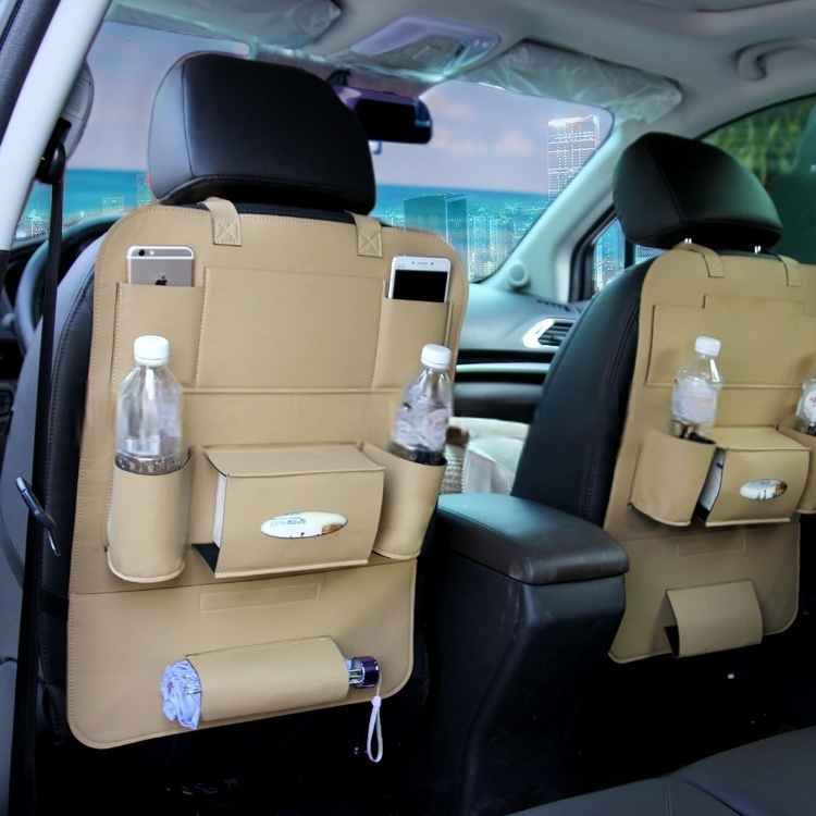 Organisateur de siège de voiture de rangement pliant multifonctionnel, siège arrière de voiture mult