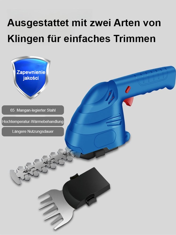 Multifunktionale handgeführte Heckenschere mit Radverlängerung