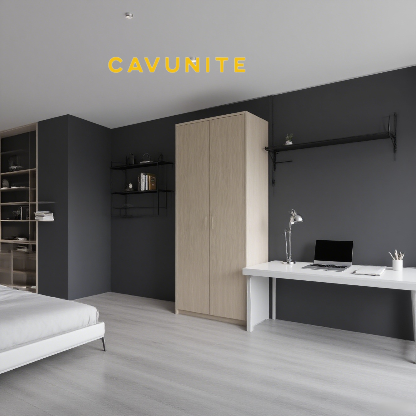 無垢材の寝室用ワードローブ