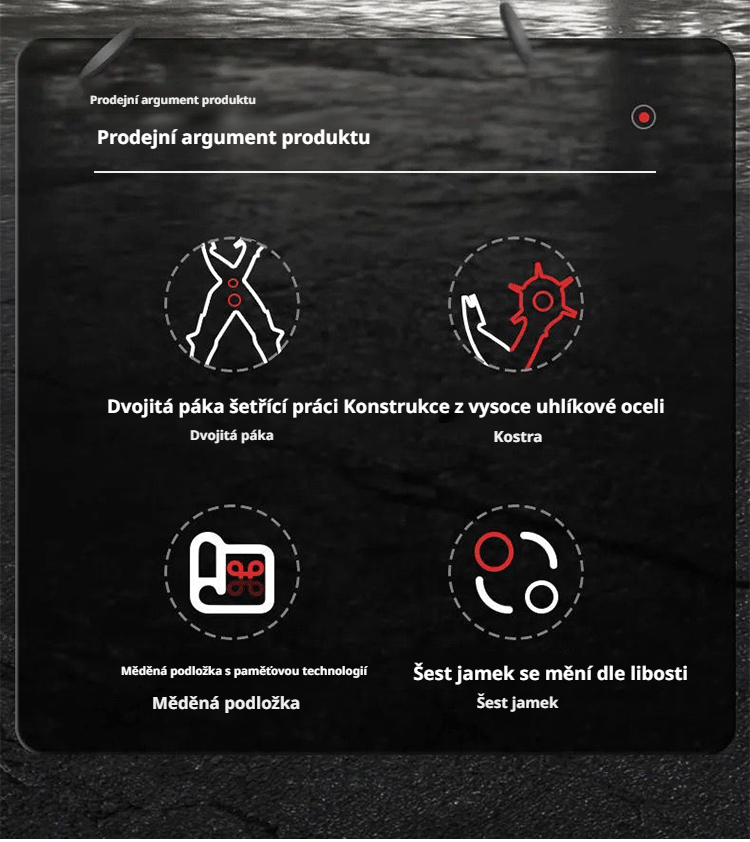 Detailní pohled na děrovače určené pro kožené výrobky