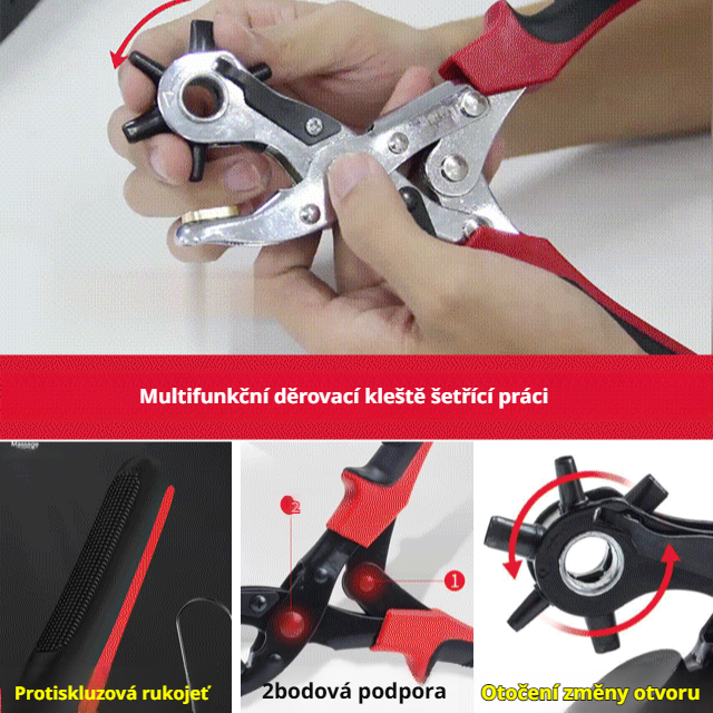 Sada děrovačů na kůži 