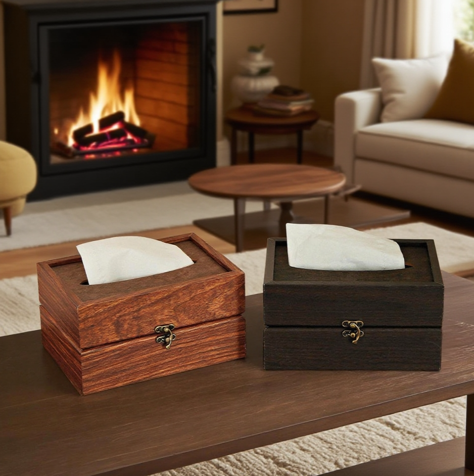 Modernes Design der Holzpapierbox