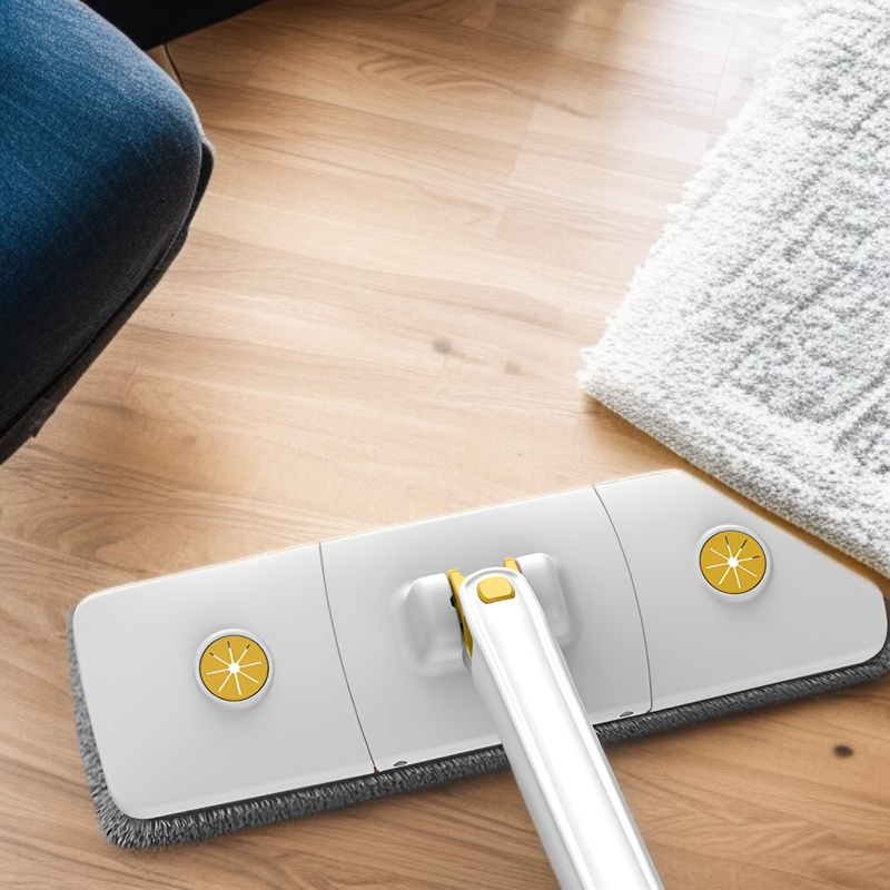 自動ねじれ水なし手洗いフラットモップ家庭用 36 センチメートル乾湿両用大型パネルモップヘッド回転ロッド速乾モップ