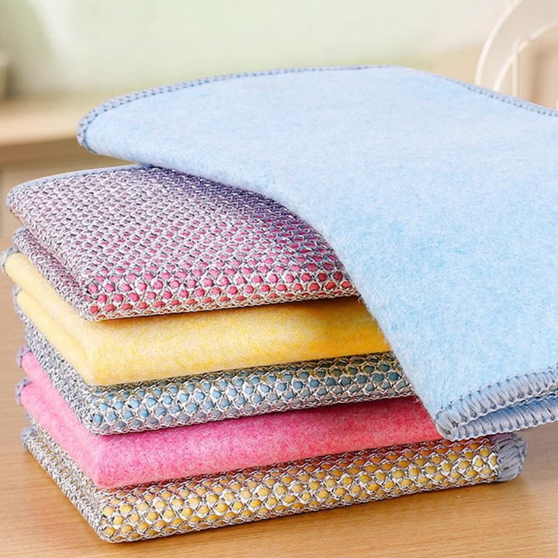 両面使える銀糸入りキッチンクロス