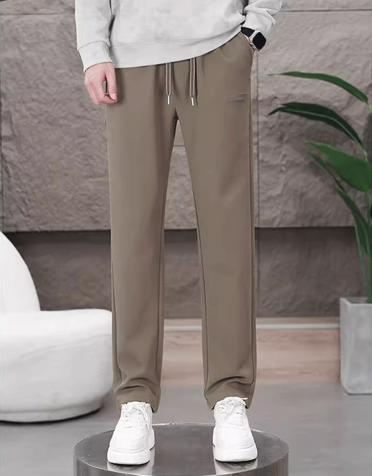 심플한 솔리드 스트레이트 캐주얼 남성 팬츠