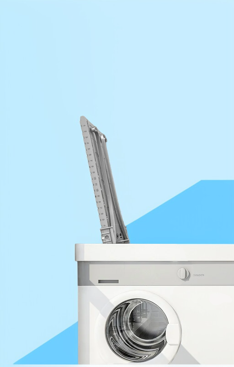 Skládací a roztažitelný multifunkční sušák na prádlo v rozloženém stavu