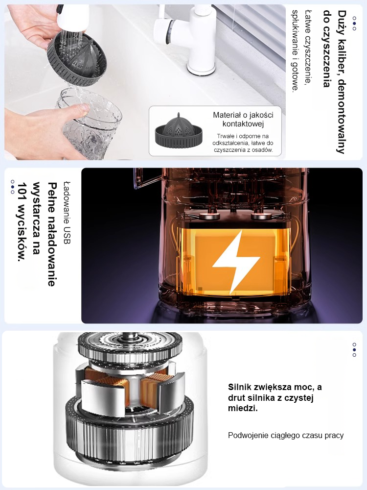 【Nie idzie na kompromis w kwestii odżywiania】Nowo zaktualizowana sokowirówka z oddzielaniem miąższu