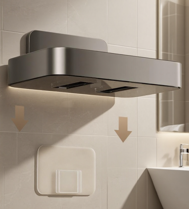 펀치 없이 쉽게 부착 가능한 비누 케이스