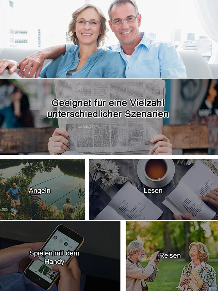 Zoom-Fokus Blaulichtfilter Lesebrille