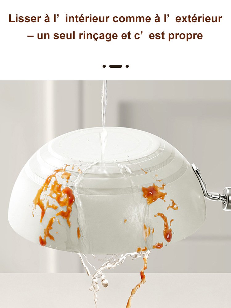 Poêle multifonctionnelle en titane naturel à revêtement 0