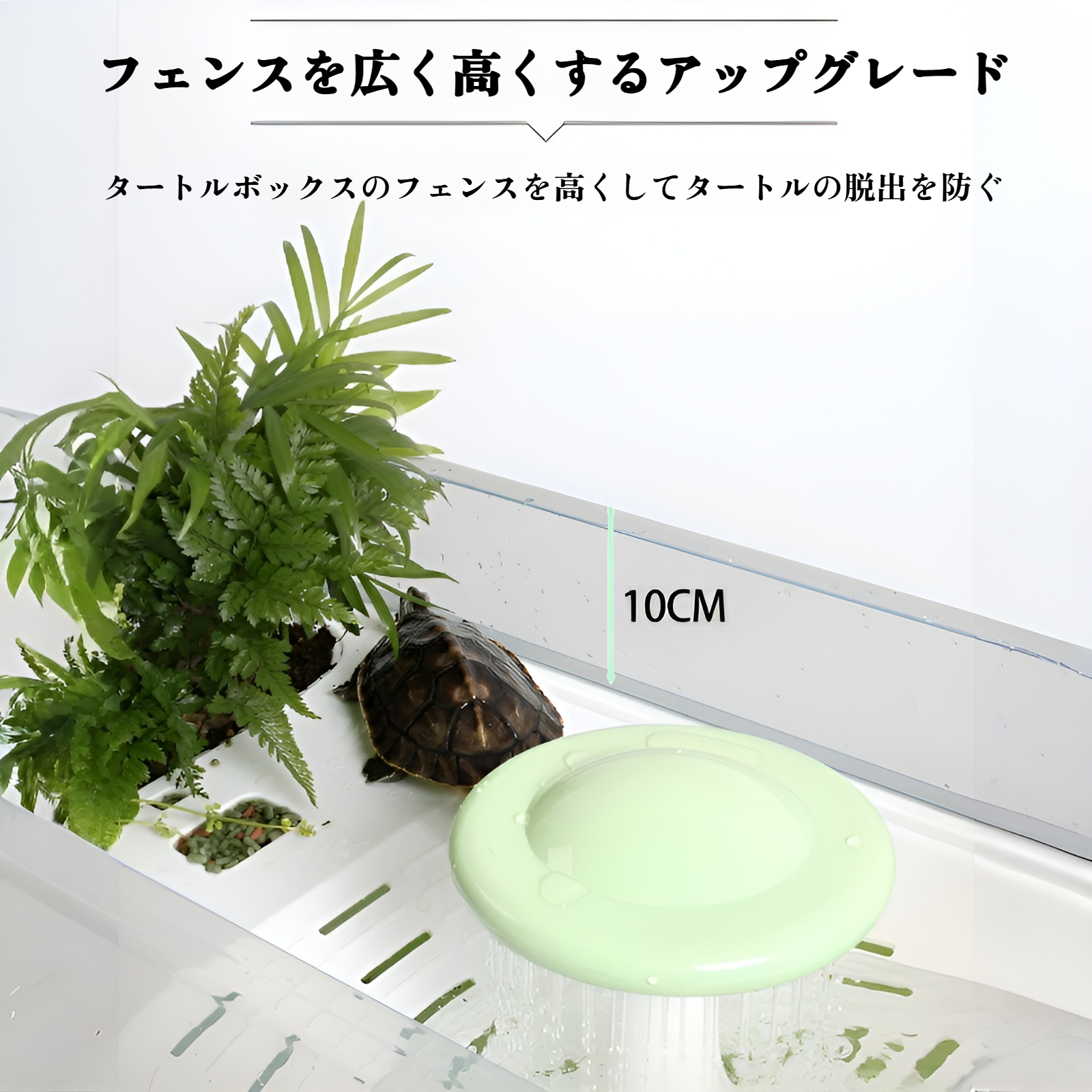 家庭用プラスチック製カメ水槽