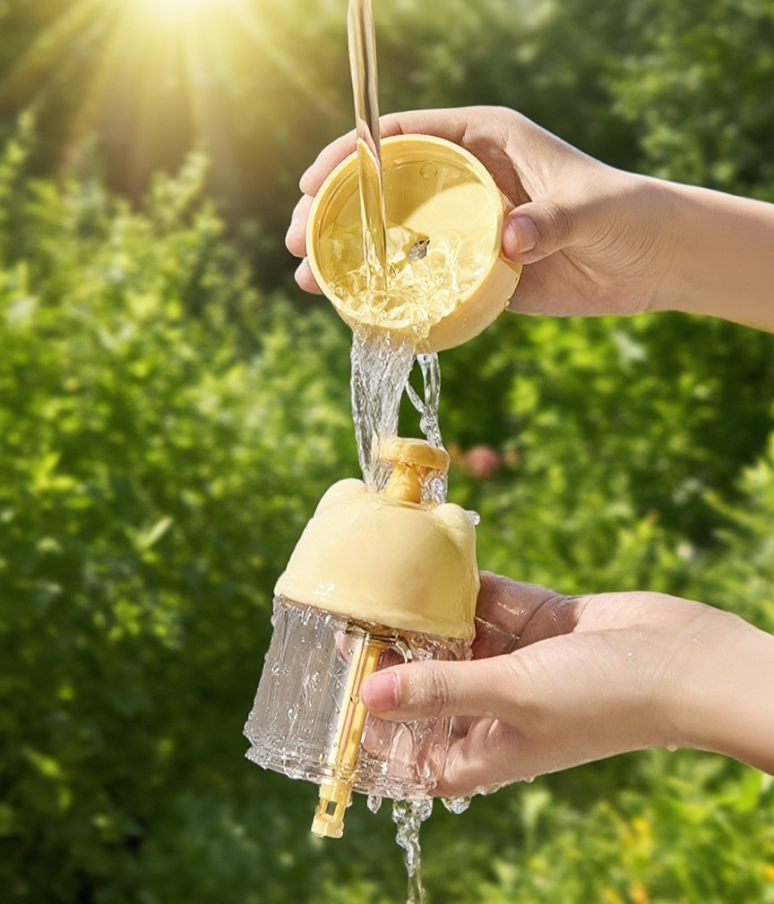 투명 유리로 제작된 조미료 보관함