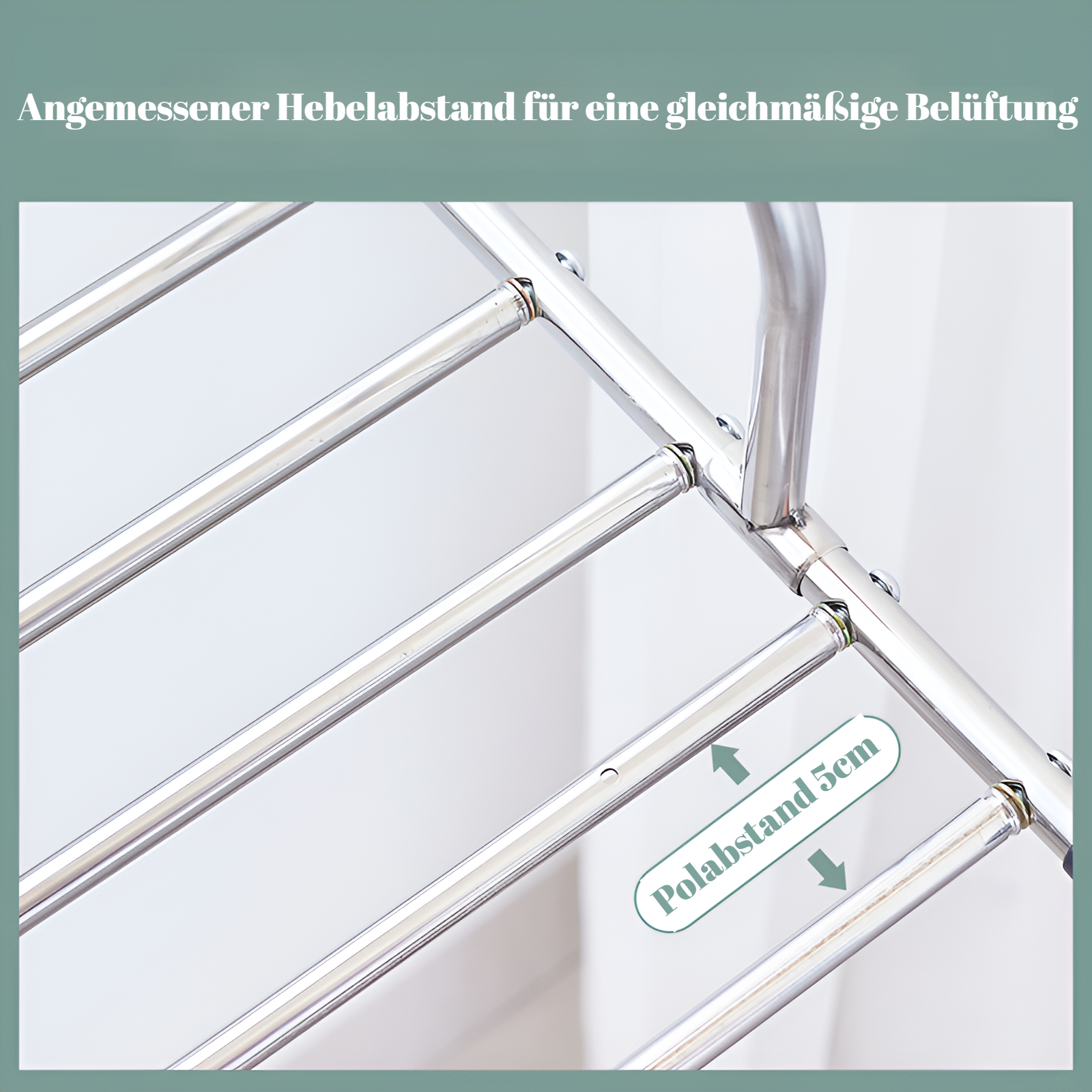 Punch-freies Edelstahl-Wäschetrockner-Gestell Innenbalkon bewegliche Fensterbank Teleskop-Klapp-Wäsc