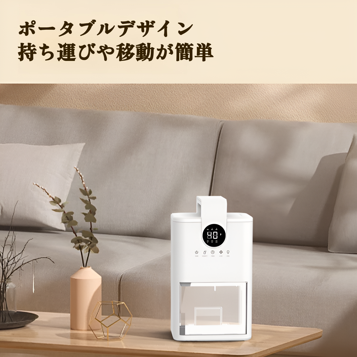 カビ・結露防止機能を強調した除湿器の詳細画像