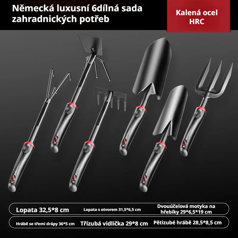 Německá malá lopatka na sázení květin, zahradnický nástroj na kypření půdy