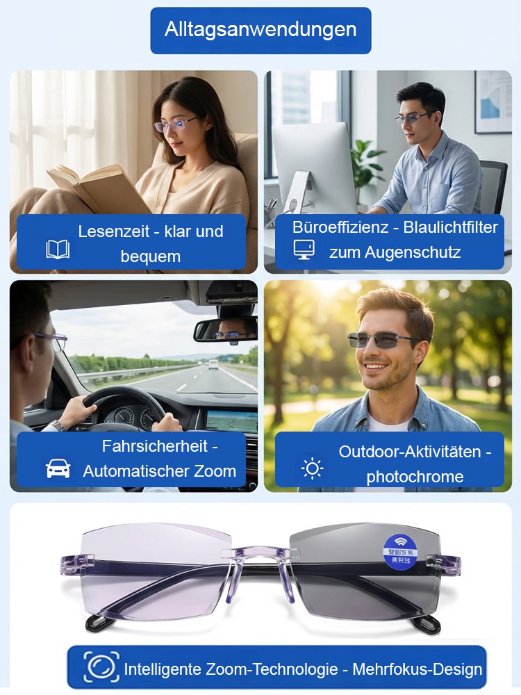Intelligente Zoom-Komfort-Lesebrille