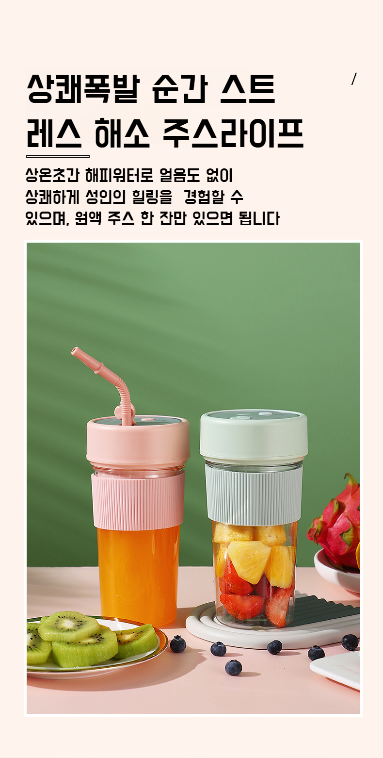 여행용으로 적합한 휴대용 착즙기