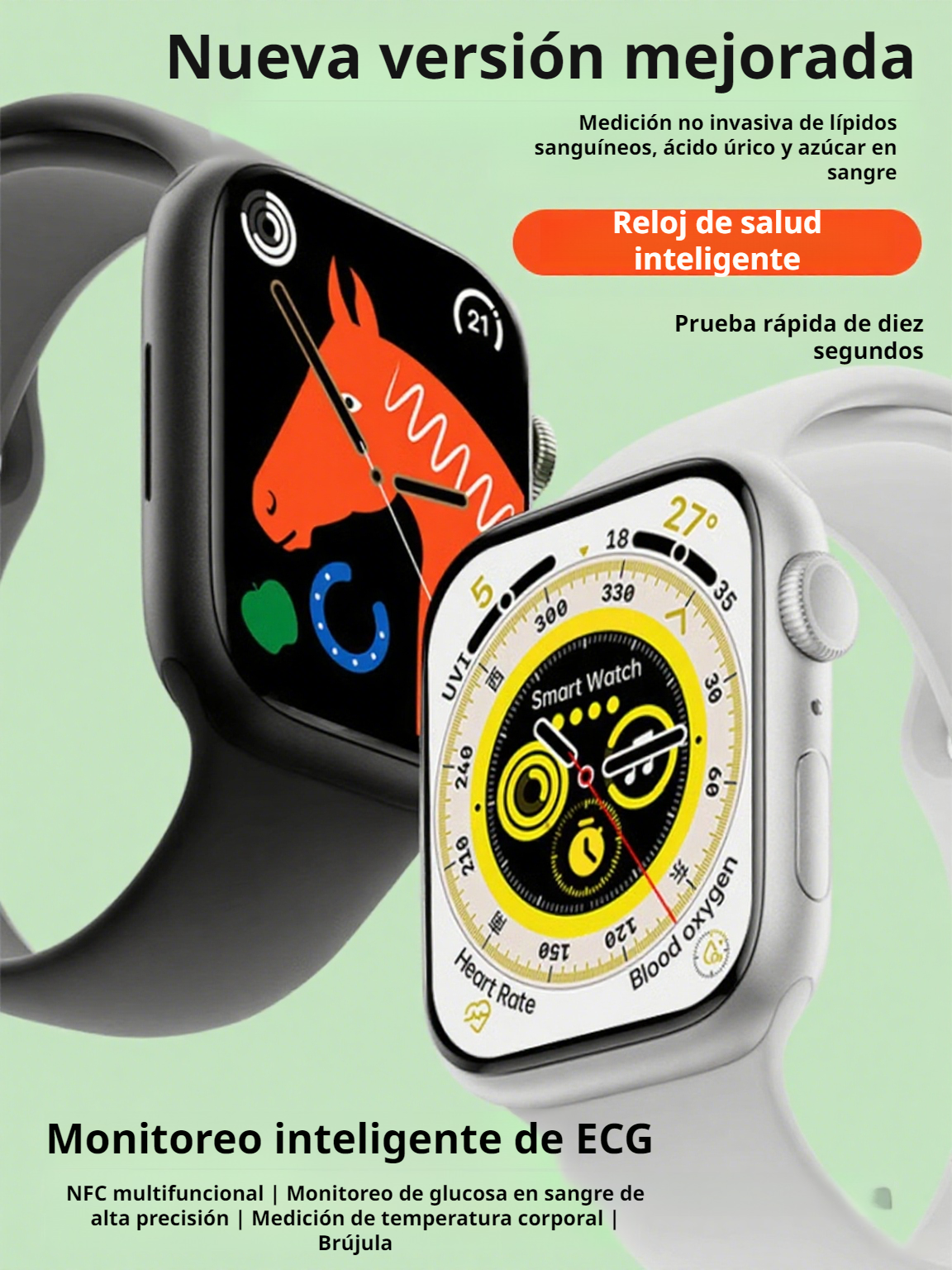 Reloj inteligente para monitoreo no invasivo de ácido úrico, lípidos y glucosa